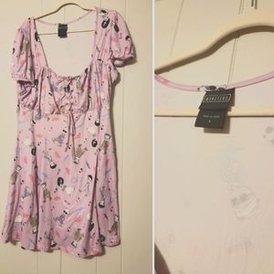 Universal Monsters Hot Topic Babydoll Dress - Lavender, Size 1xl
